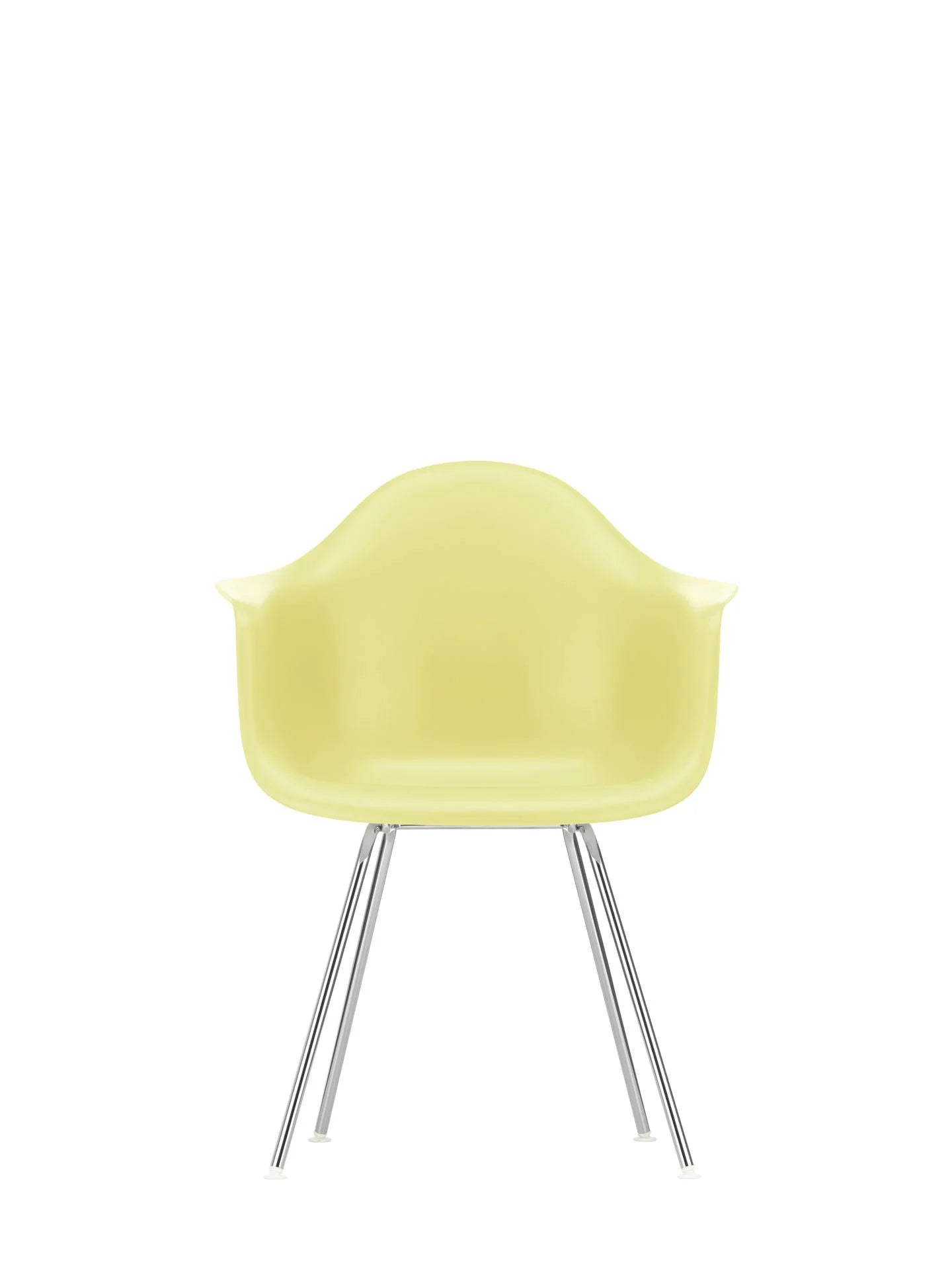 vitra Eames Plastic Armchair DAX RE - verchroomd onderstel - citron RE