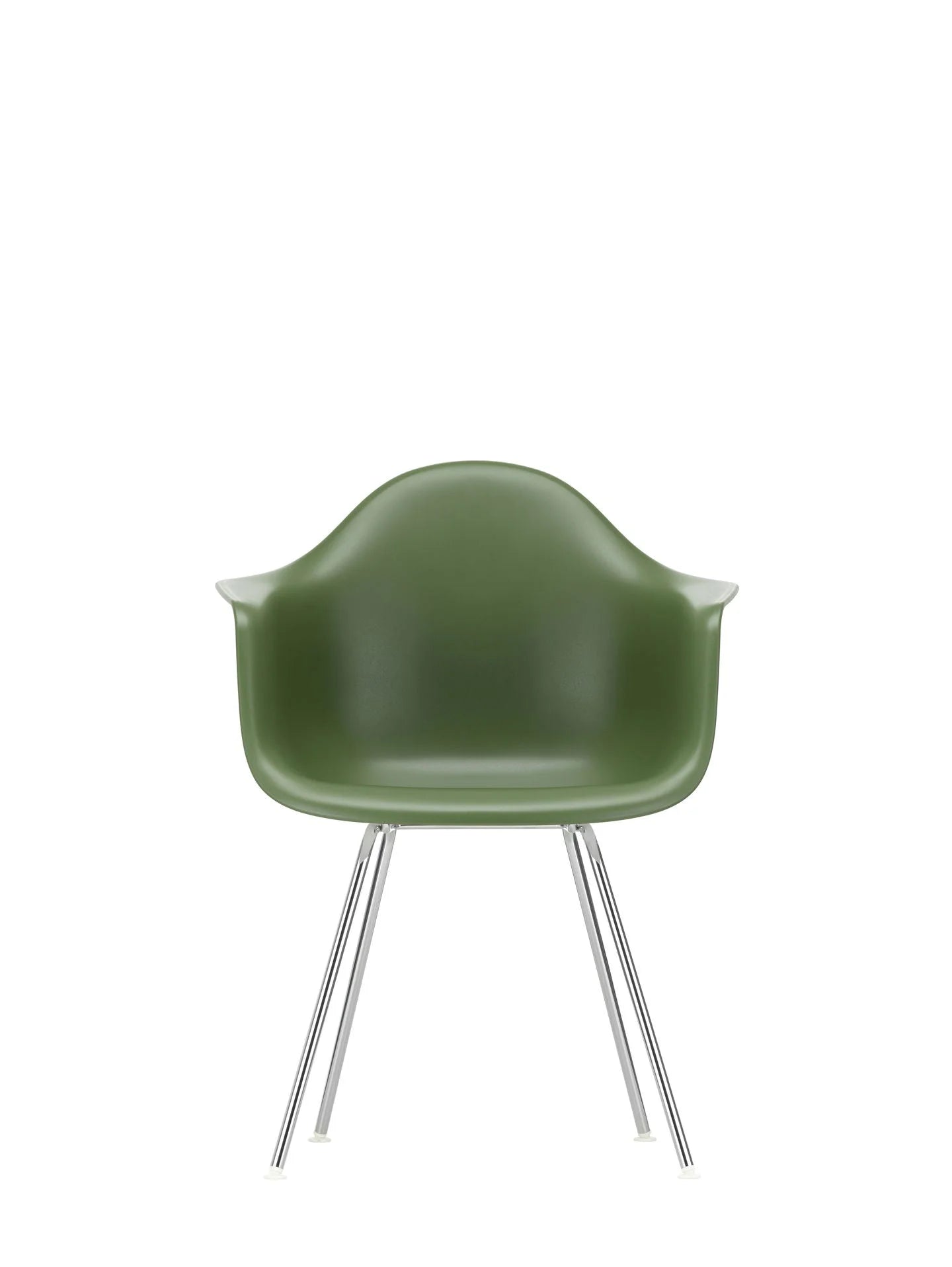 vitra Eames Plastic Armchair DAX RE - verchroomd onderstel - forest green RE