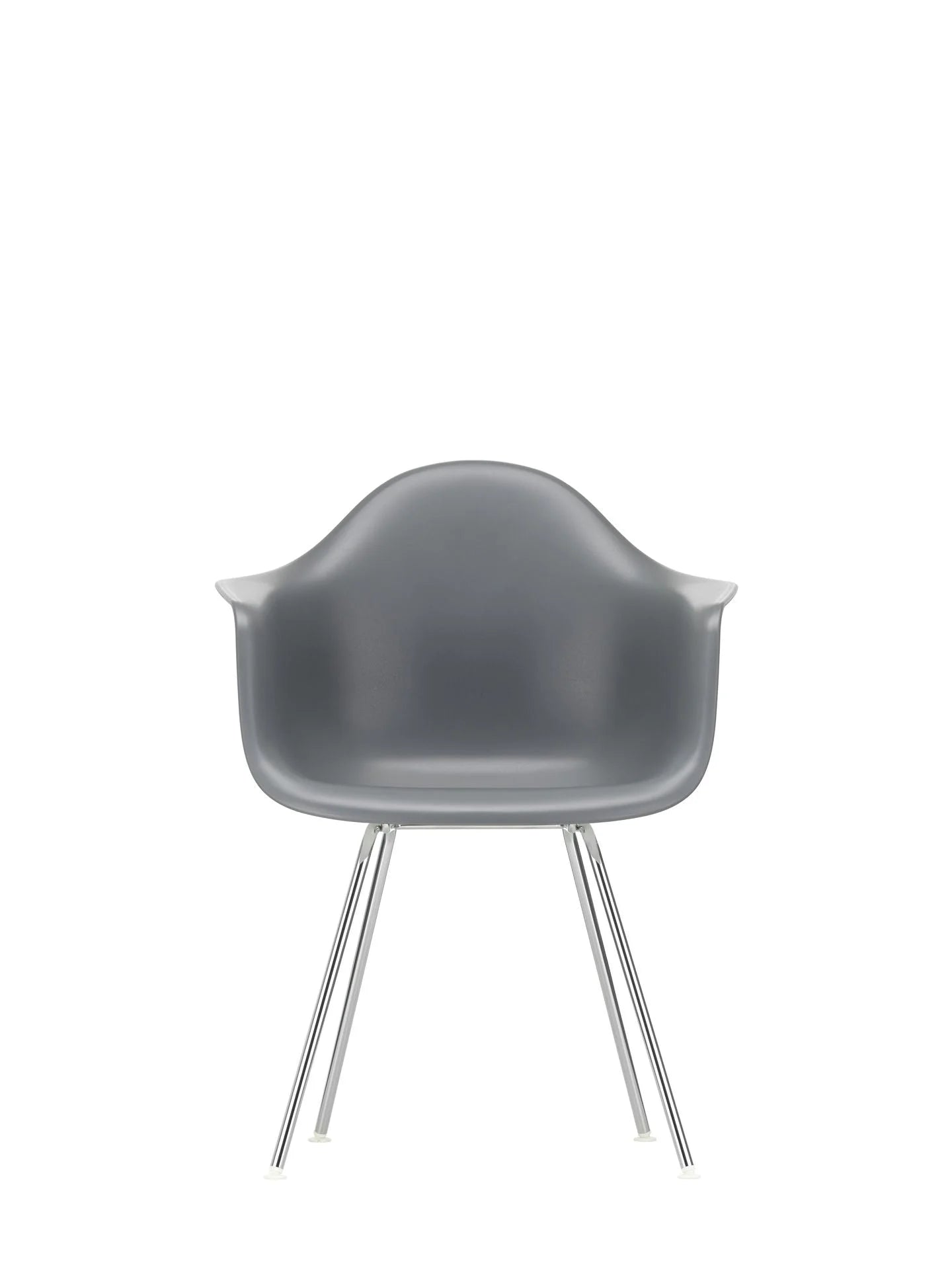 vitra Eames Plastic Armchair DAX RE - verchroomd onderstel - Granite grey RE