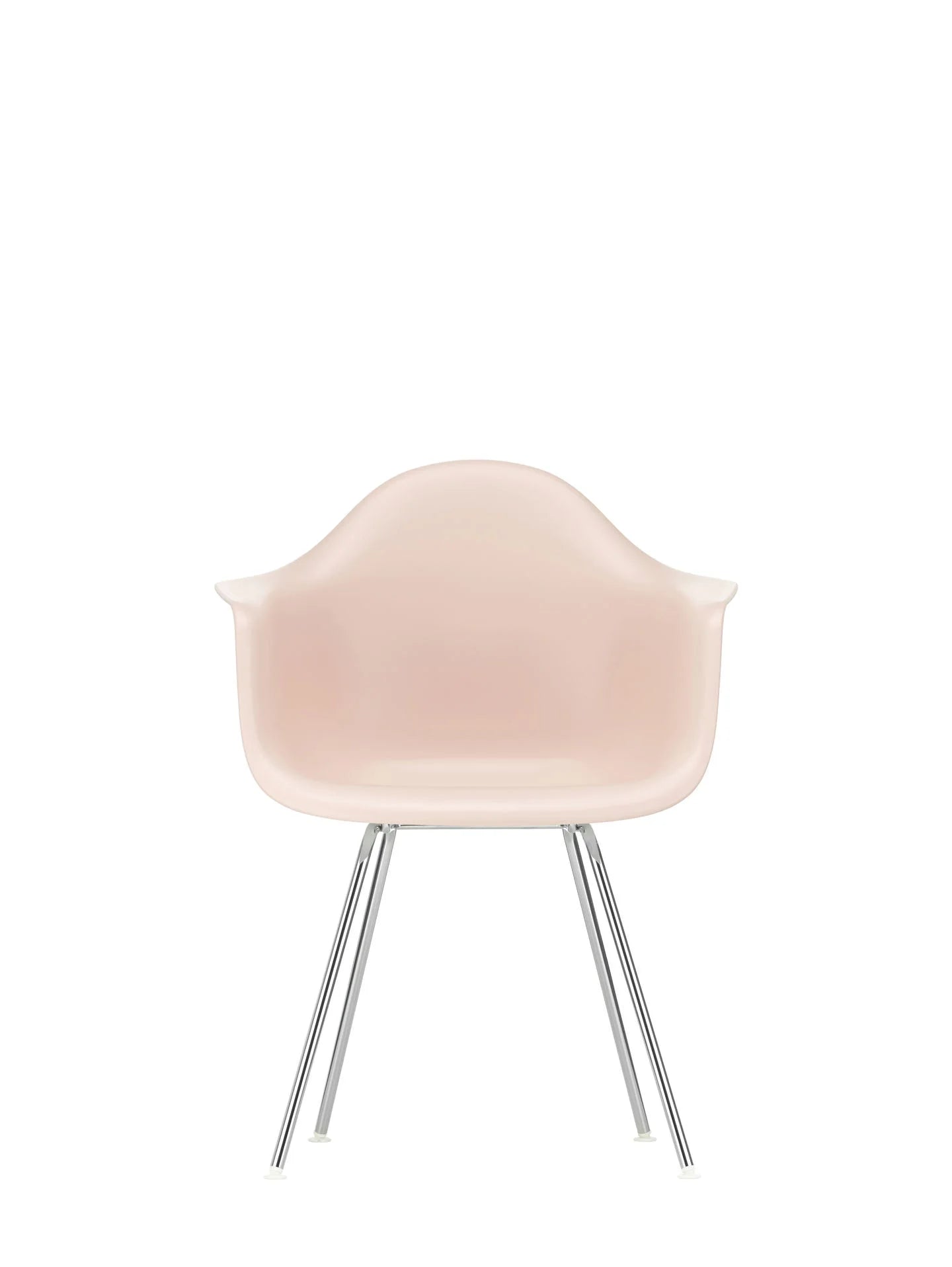 vitra Eames Plastic Armchair DAX RE - verchroomd onderstel - pale rose RE