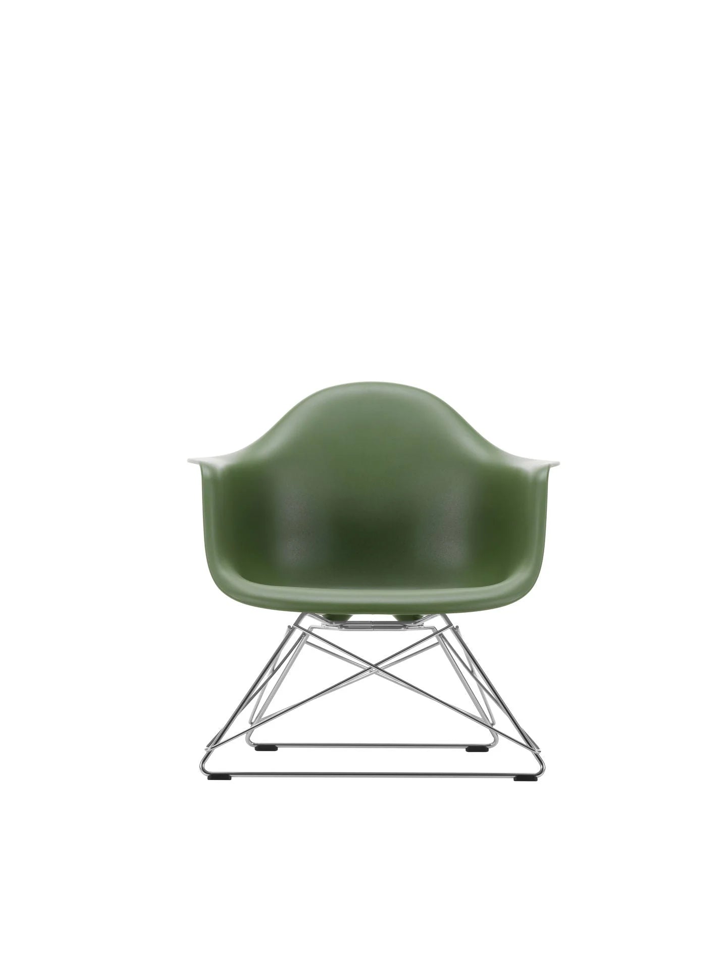 vitra vitra Eames Plastic Armchair LAR RE - verchroomd onderstel - forest green RE