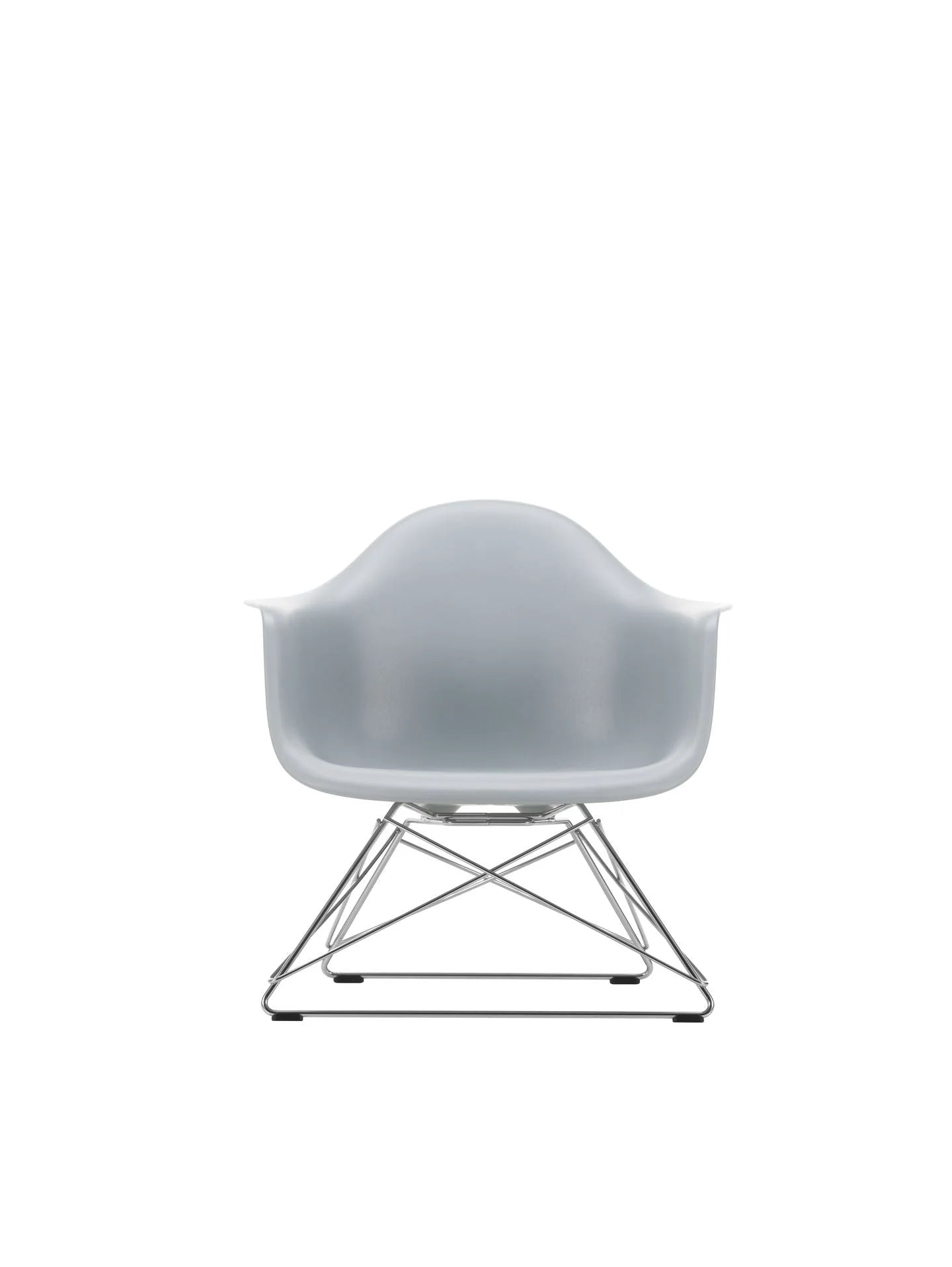 vitra vitra Eames Plastic Armchair LAR RE - verchroomd onderstel - Light Grey RE