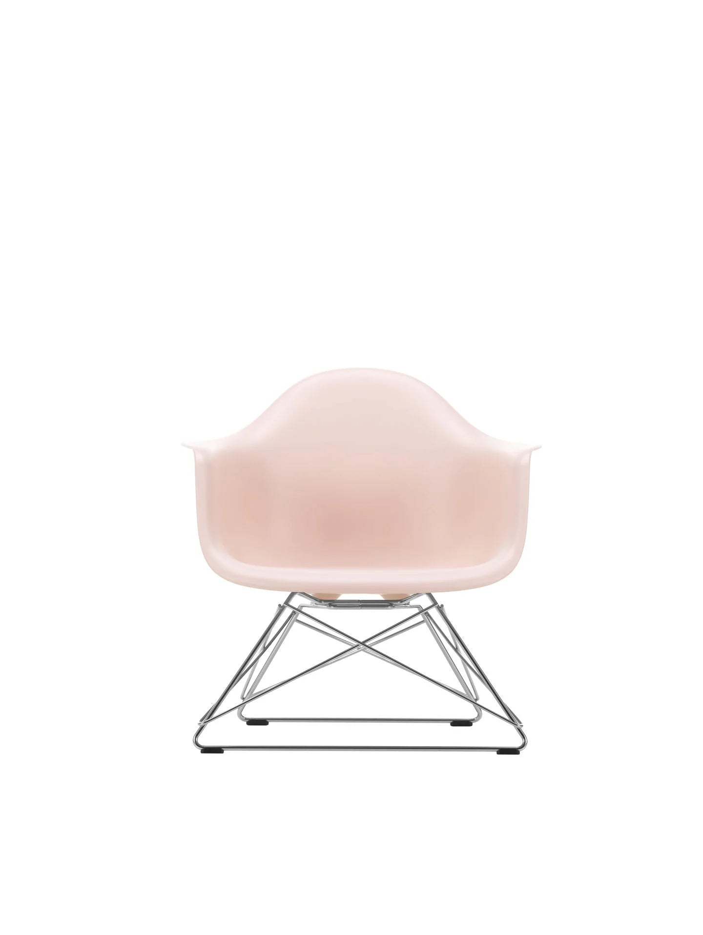 vitra vitra Eames Plastic Armchair LAR RE - verchroomd onderstel - pale rose RE