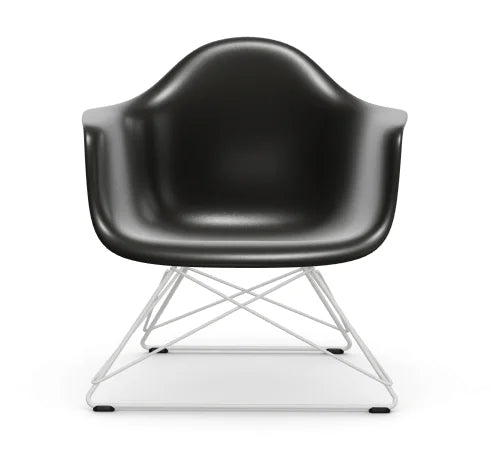 vitra Eames Plastic Armchair LAR RE - wit onderstel - deep black RE