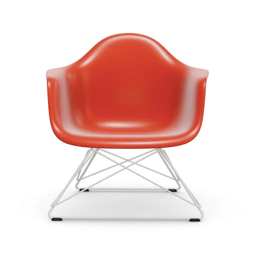 vitra Eames Plastic Armchair LAR RE - wit onderstel - poppy red RE