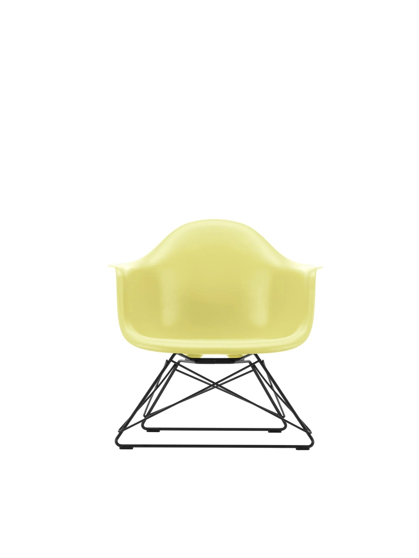 vitra Eames Plastic Armchair LAR RE - zwart onderstel - citron RE