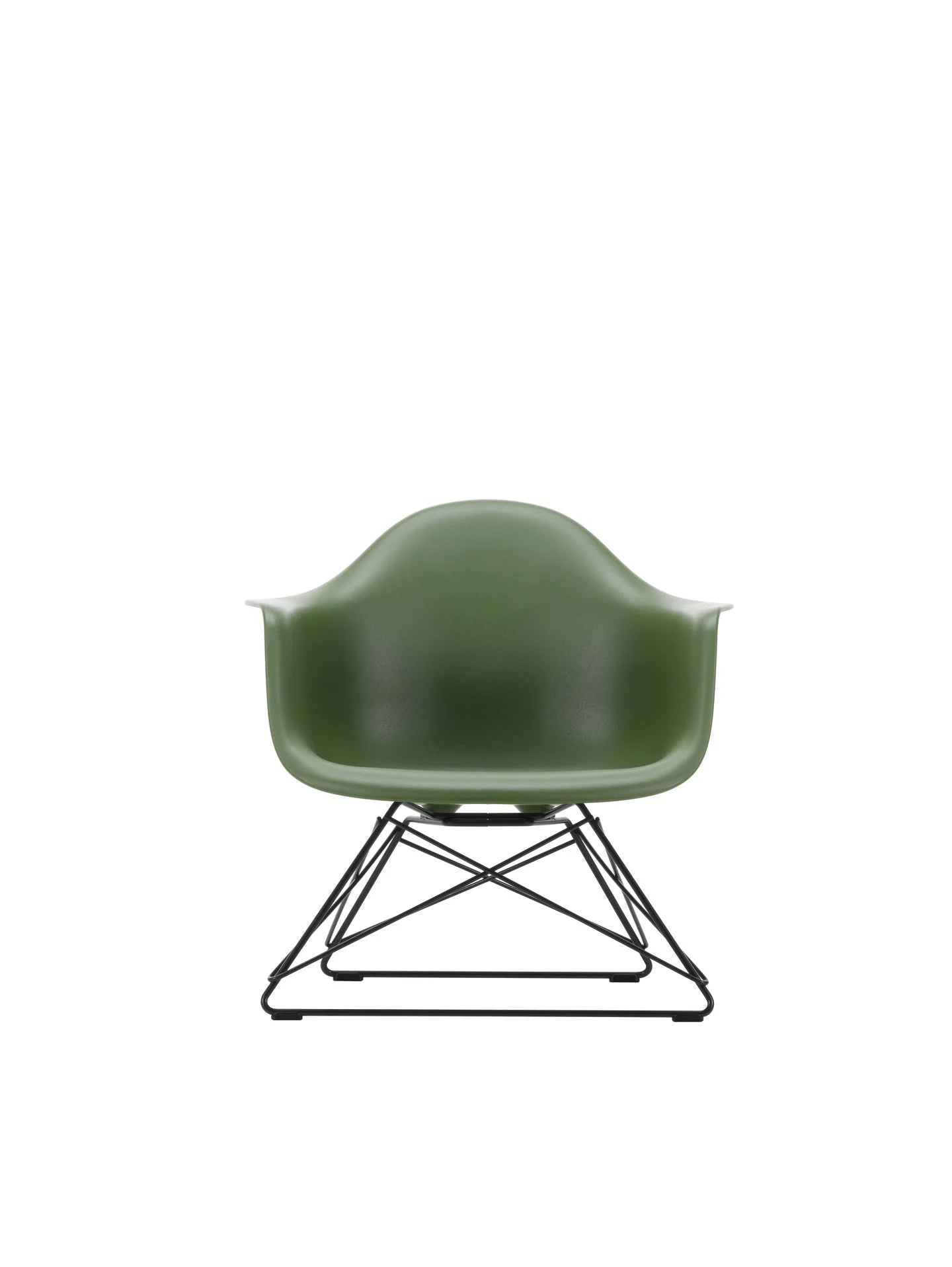 vitra Eames Plastic Armchair LAR RE - zwart onderstel - forest green RE