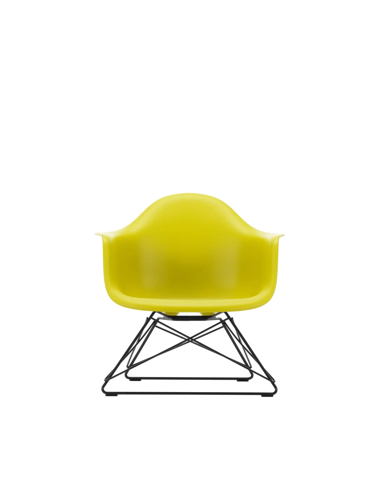 vitra Eames Plastic Armchair LAR RE - zwart onderstel - mustard RE