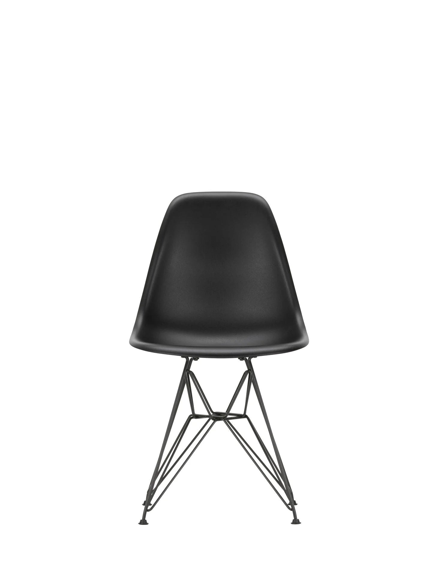 vitra Eames Plastic chair DSR RE - zwart onderstel - deep black RE