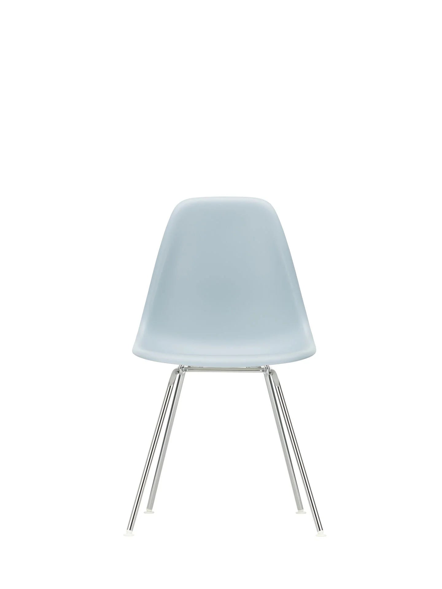 vitra Eames Plastic chair DSX RE - verchroomd onderstel - ice grey RE