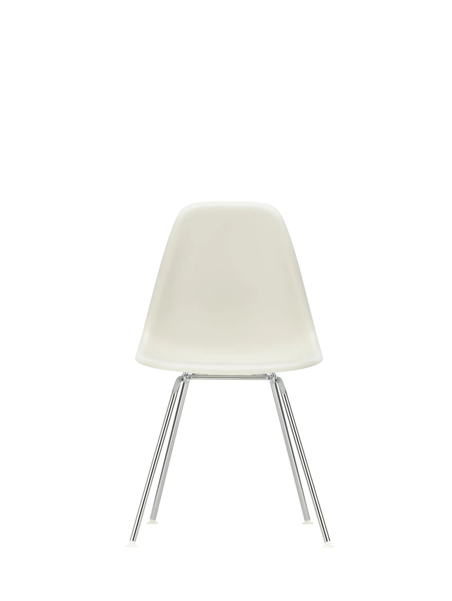 vitra Eames Plastic chair DSX RE - verchroomd onderstel - pebble RE