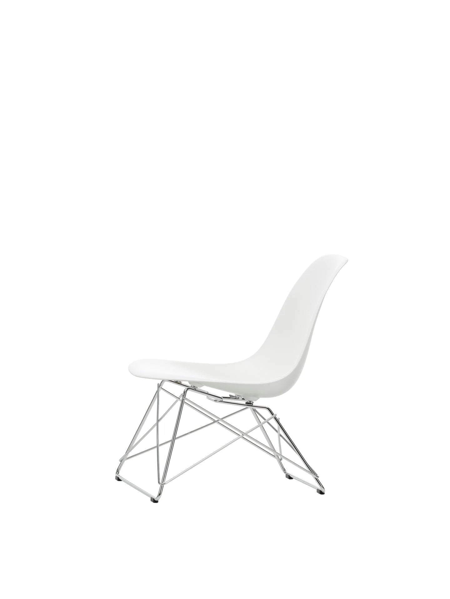 vitra Eames Plastic Side chair LSR RE - verchroomd onderstel