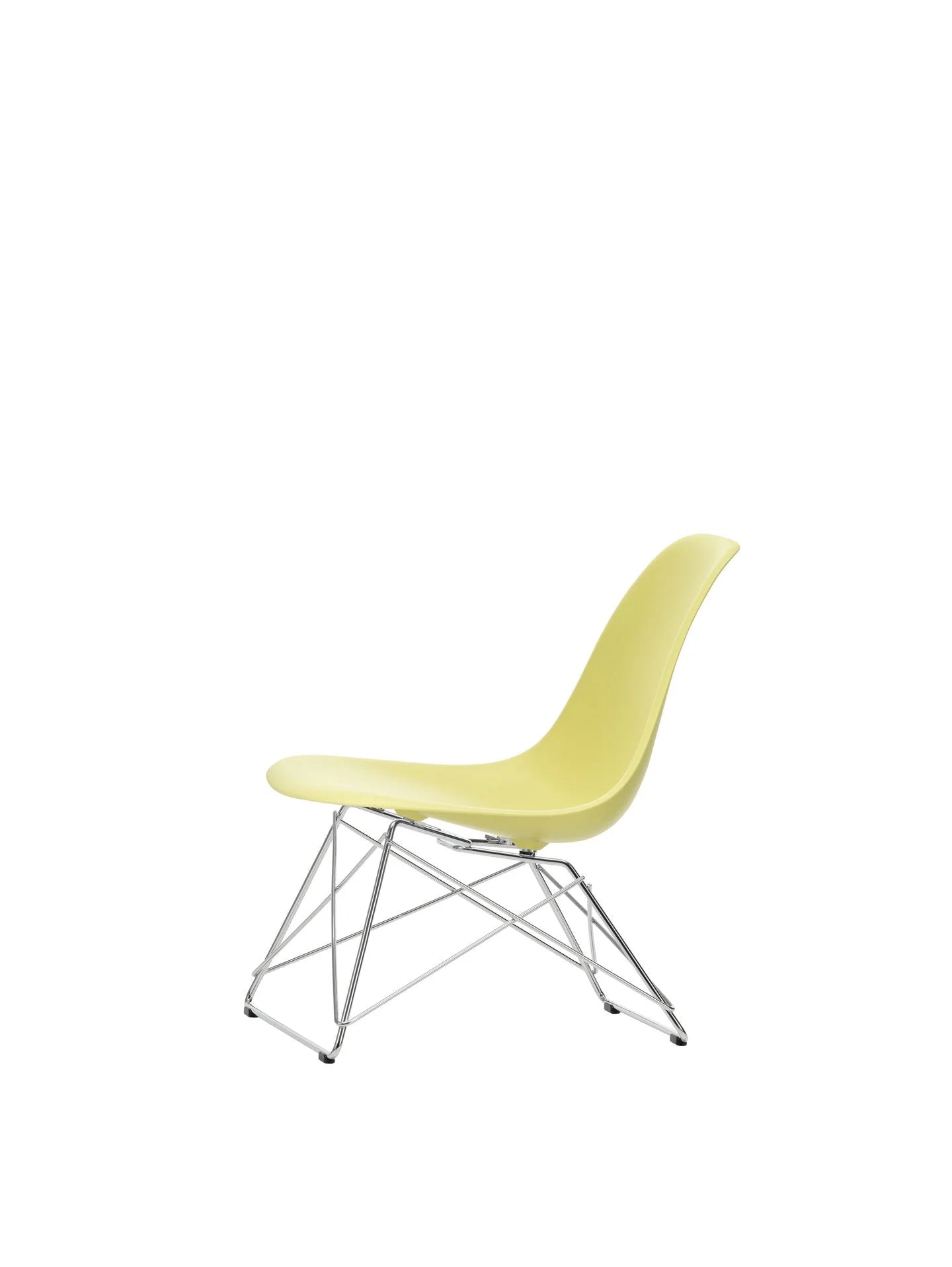 vitra Eames Plastic Side chair LSR RE - verchroomd onderstel - citron RE