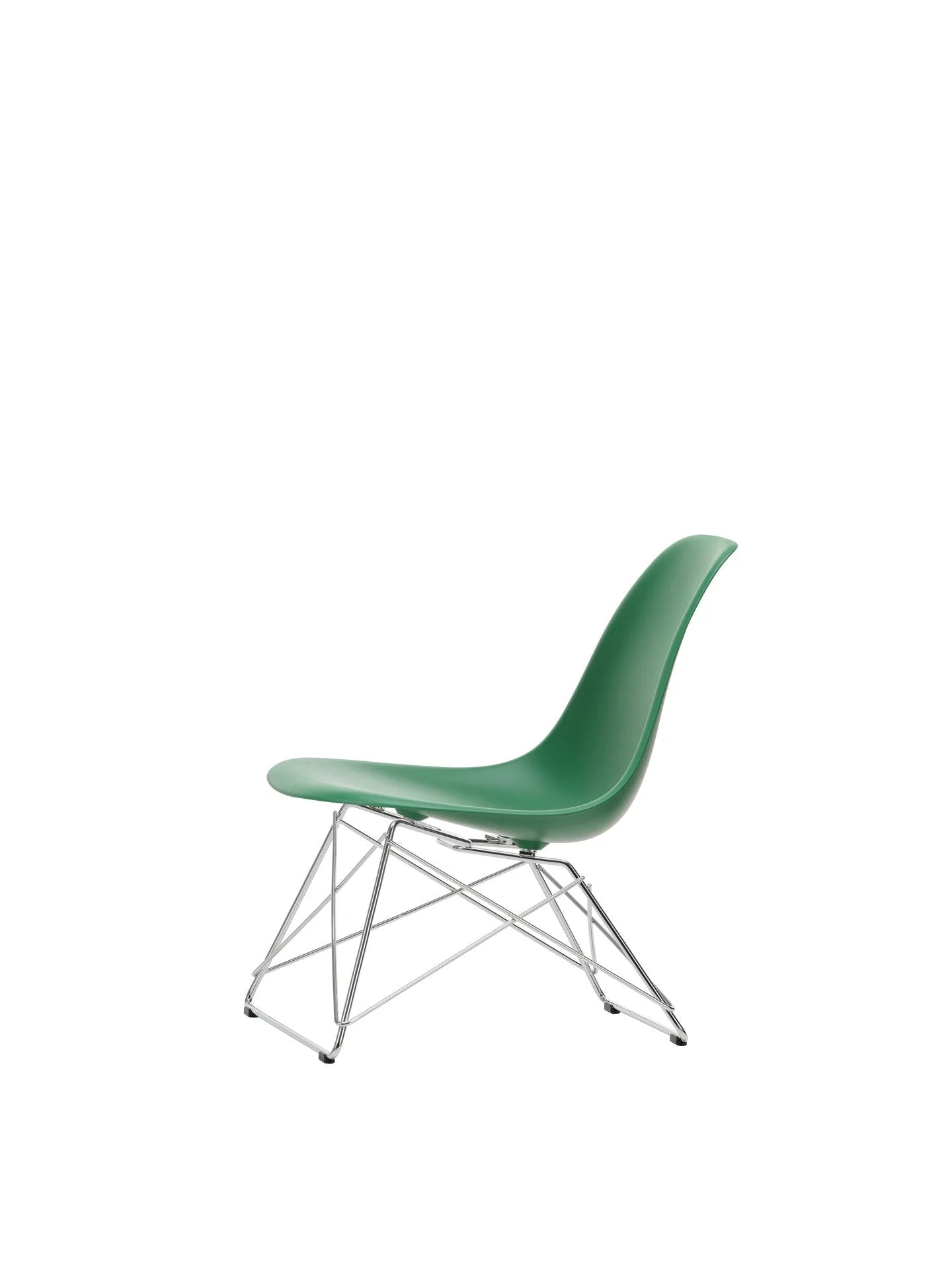 vitra Eames Plastic Side chair LSR RE - verchroomd onderstel - Emerald RE