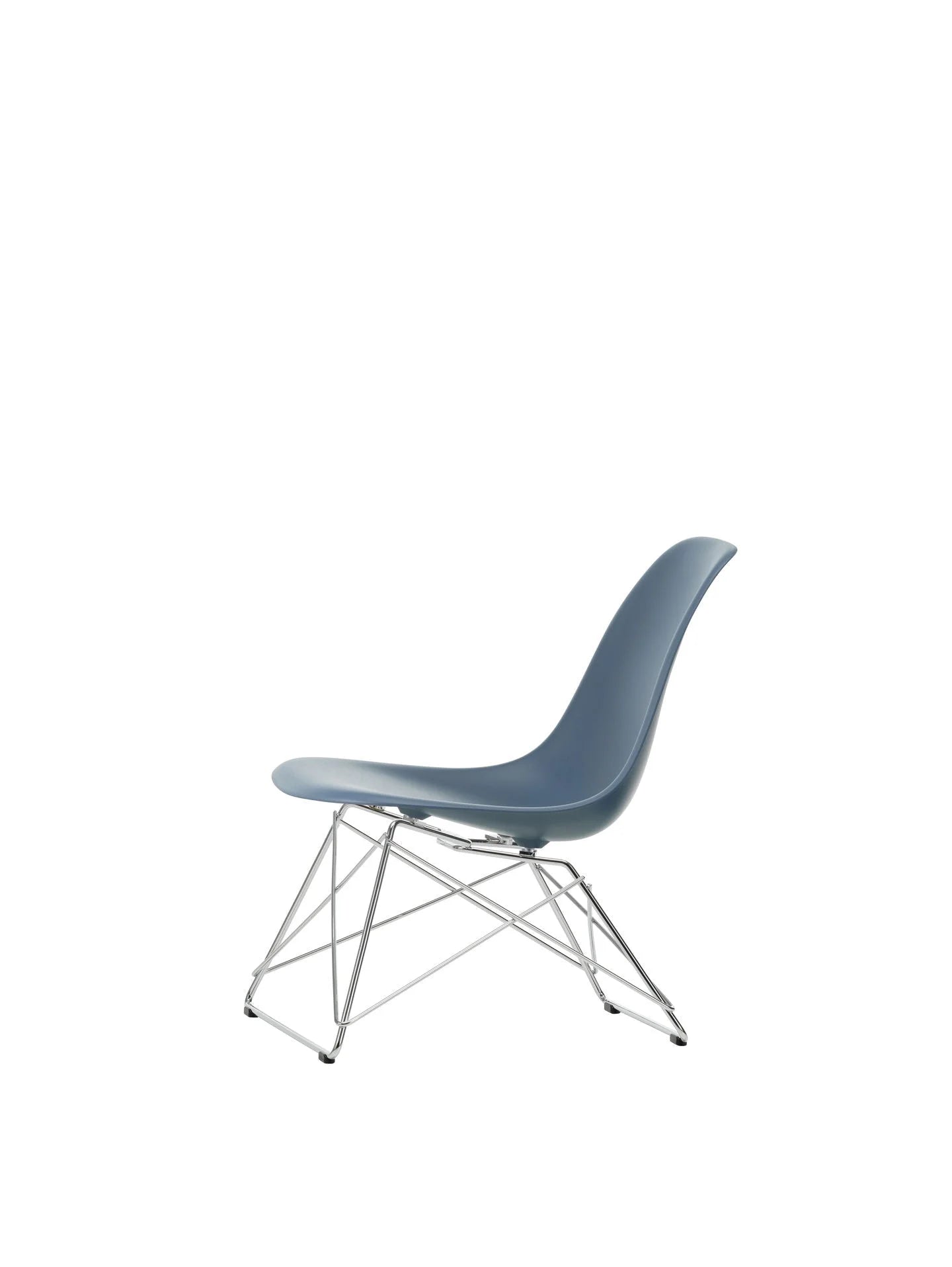 vitra Eames Plastic Side chair LSR RE - verchroomd onderstel - sea blue RE