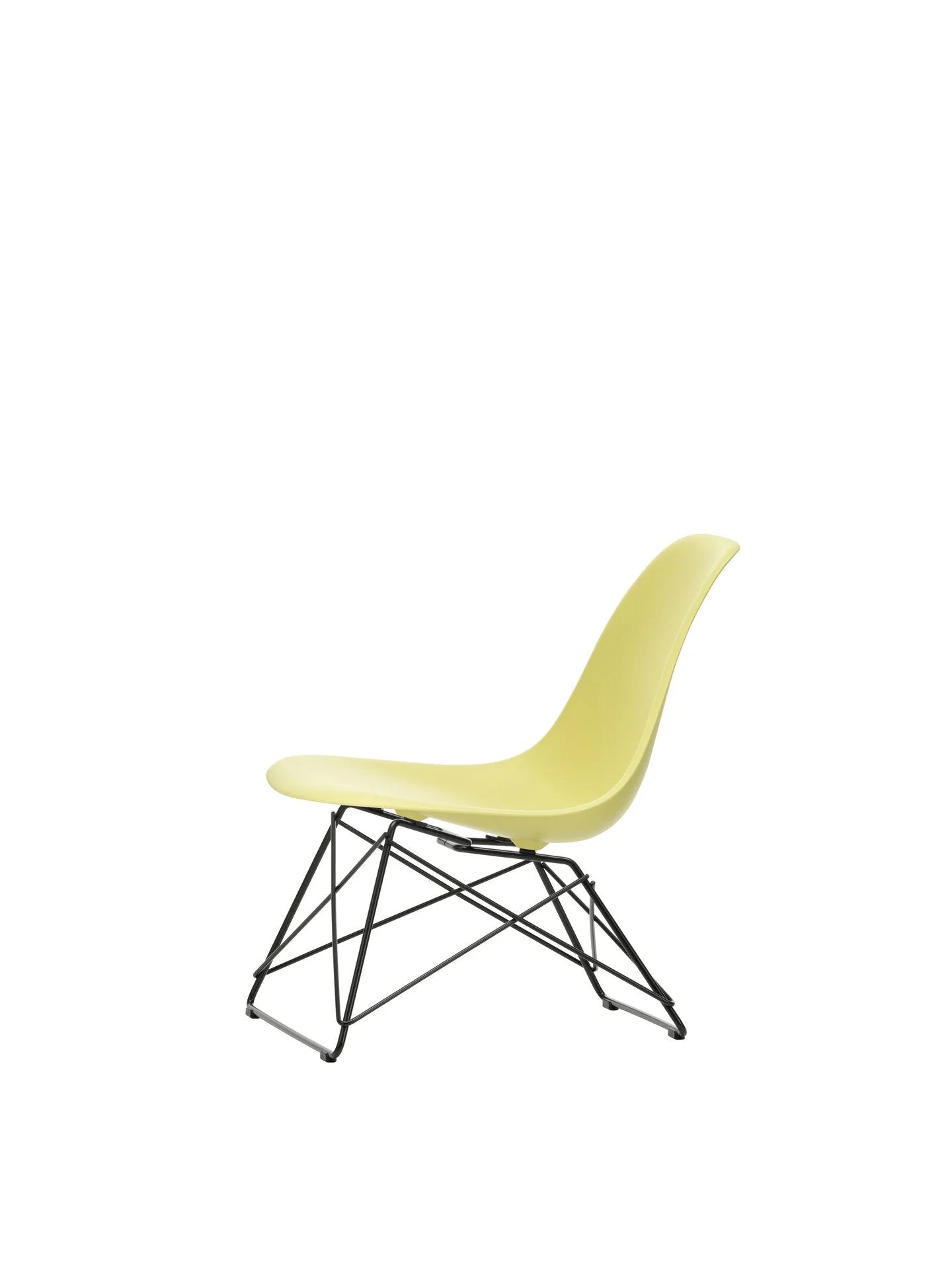 vitra Eames Plastic Side chair LSR RE - zwart onderstel - citron RE