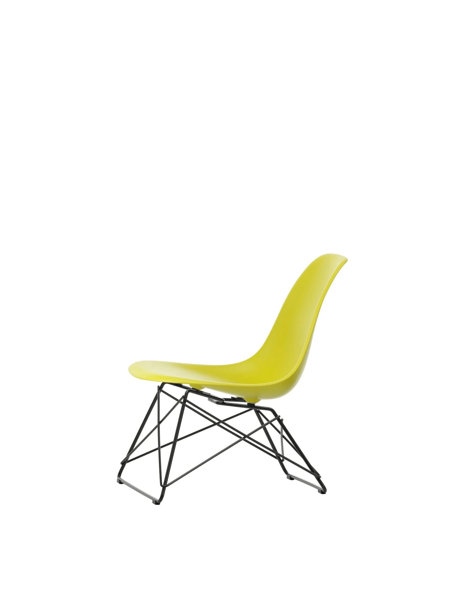 vitra Eames Plastic Side chair LSR RE - zwart onderstel - mustard RE