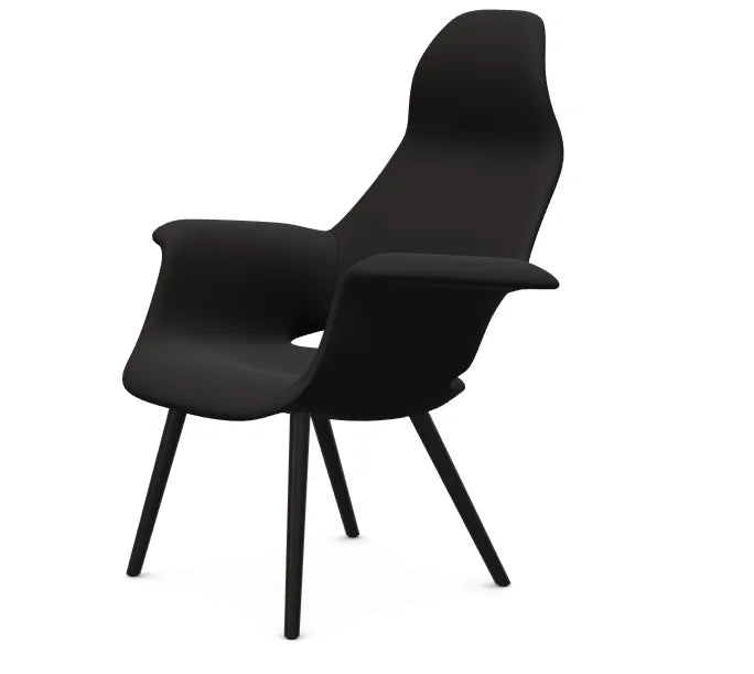 vitra fauteuil Organic Highback - onderstel essen zwart - essen zwart - Tonus zwart