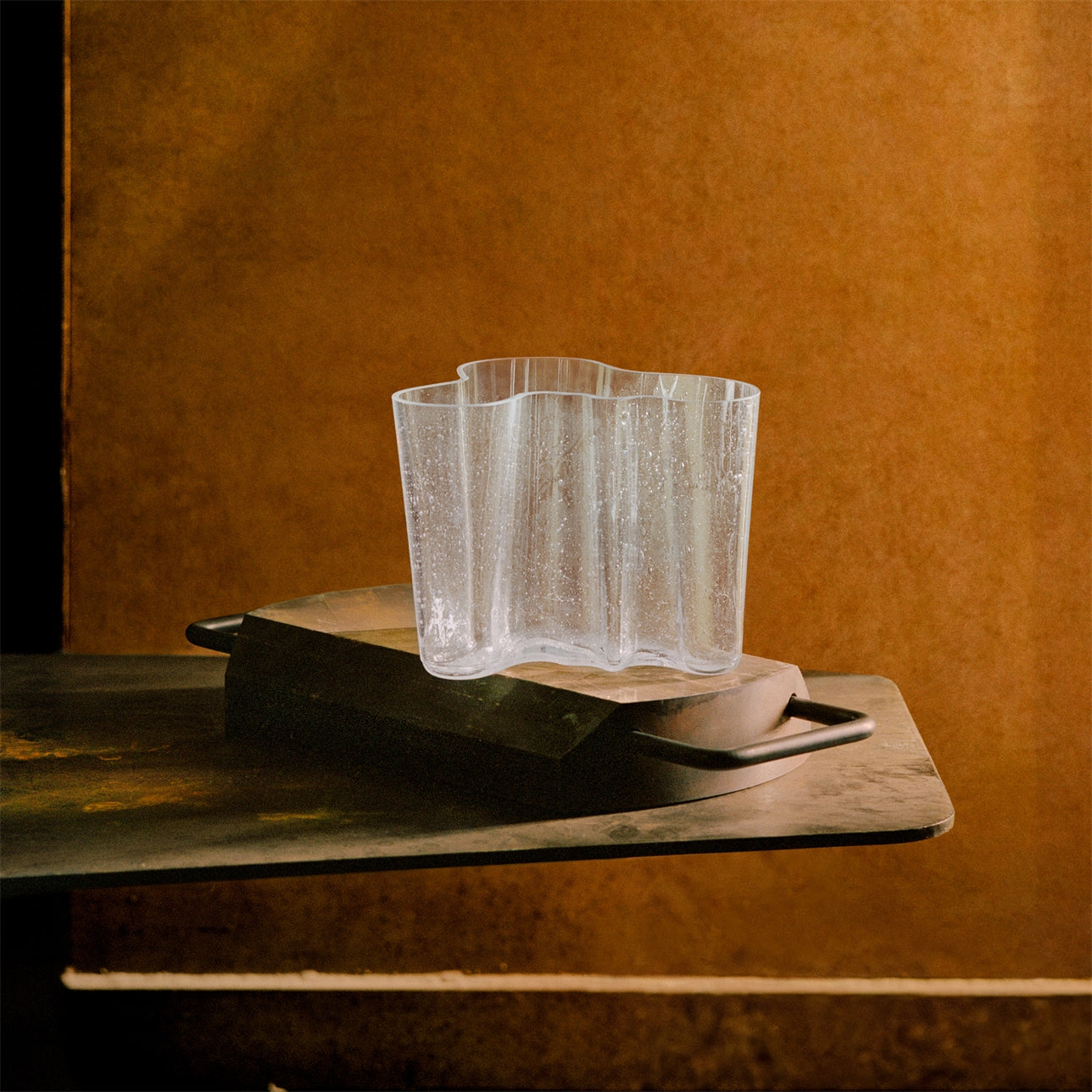 Alvar Aalto vaas - Bubbelglas 90 jubileumeditie 16 cm. hoog