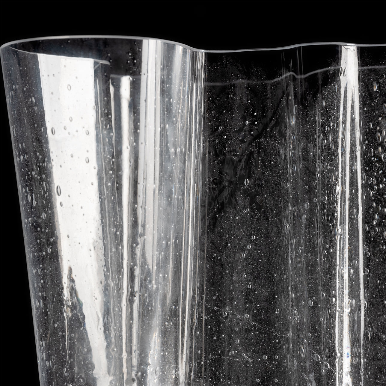 Alvar Aalto vaas - Bubbelglas 90 jubileumeditie 16 cm. hoog