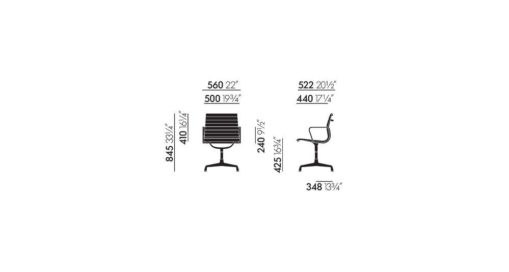 Eames Aluminium Chair EA 103 - Dine  - Netweave