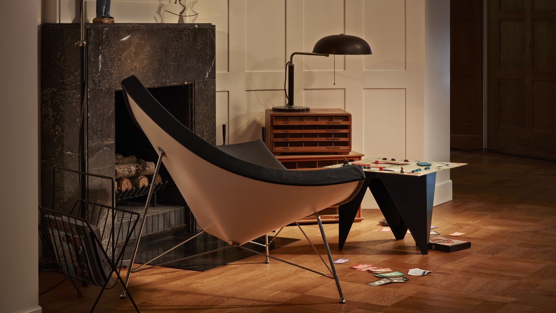 vitra Coconut Chair - leder - chocolate