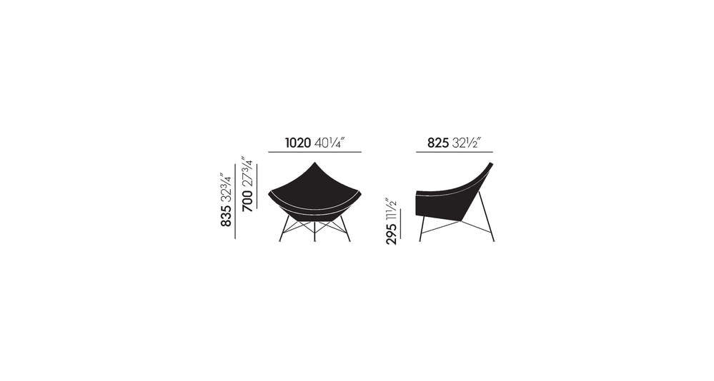 vitra Coconut Chair - leder - chocolate