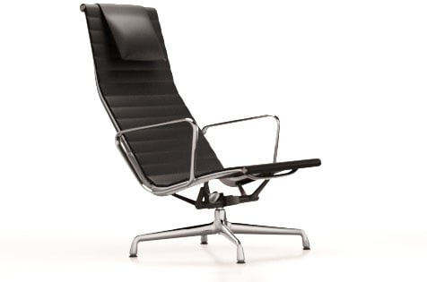 Aluminium Chair EA 124 - leder