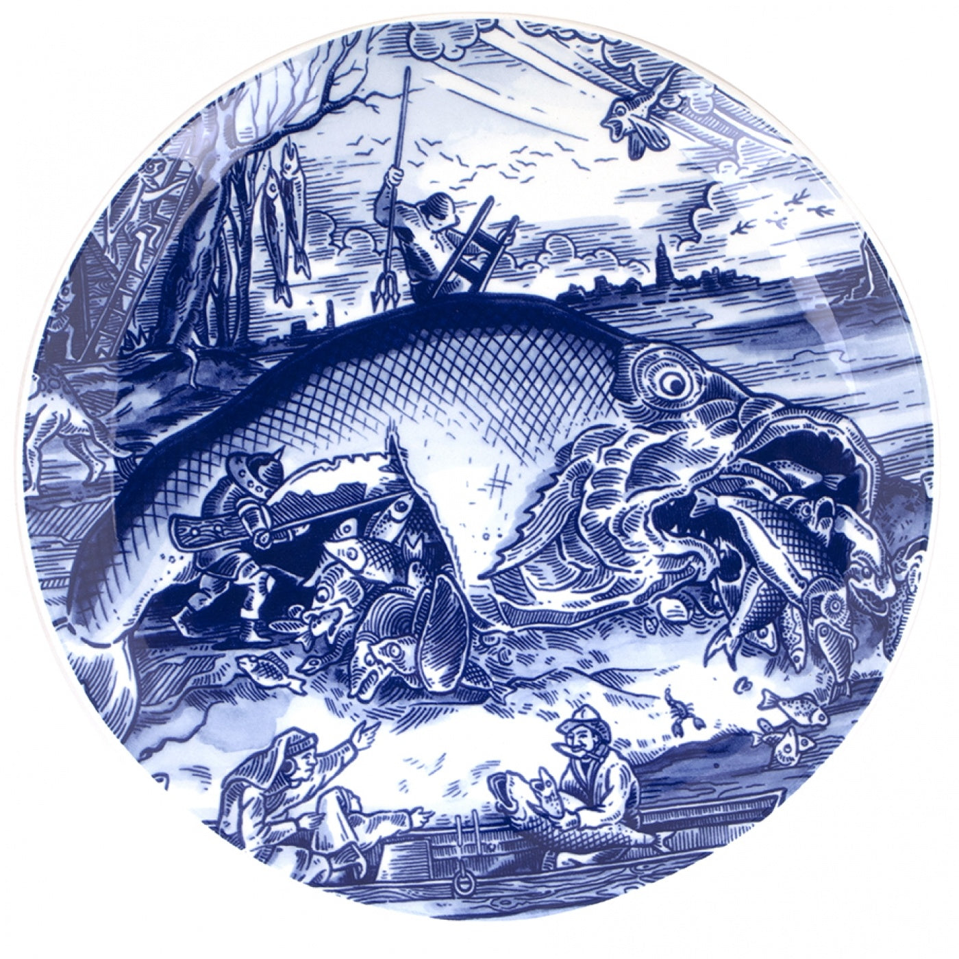 Royal Delft Schiffmacher bord Pisces Bruegel - standaard