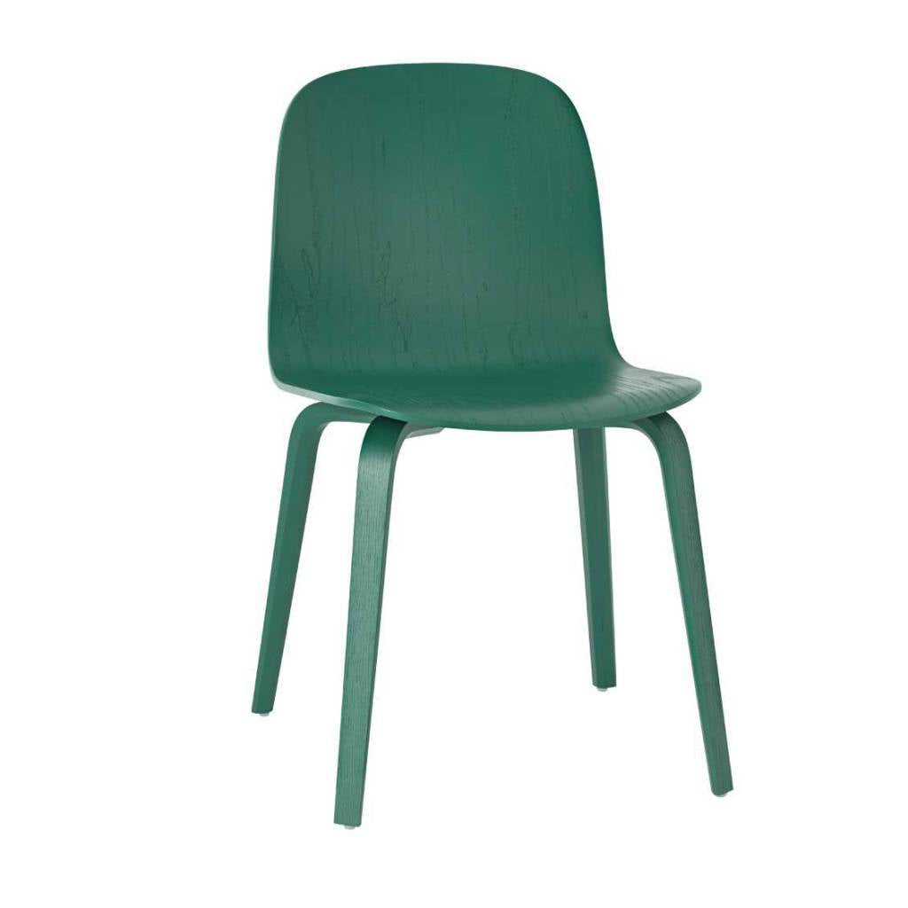 Muuto stoel Visu - wood base - groen