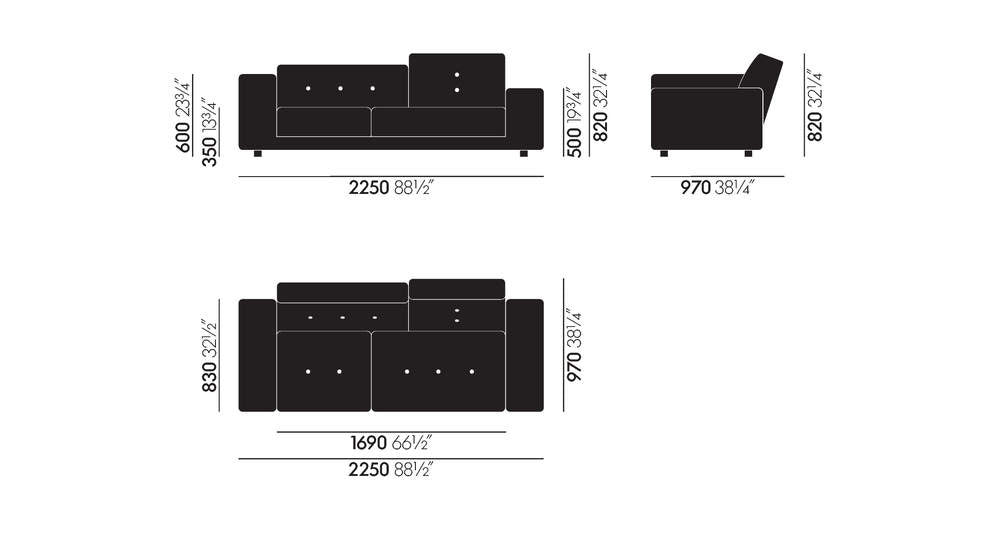 Polder compact sofa