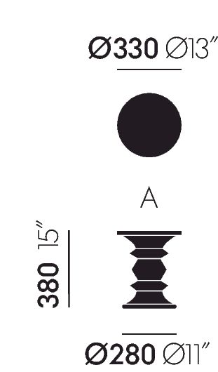 Eames kruk Stool A - kastanje