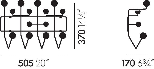 Eames kapstok 'hang it all' warm