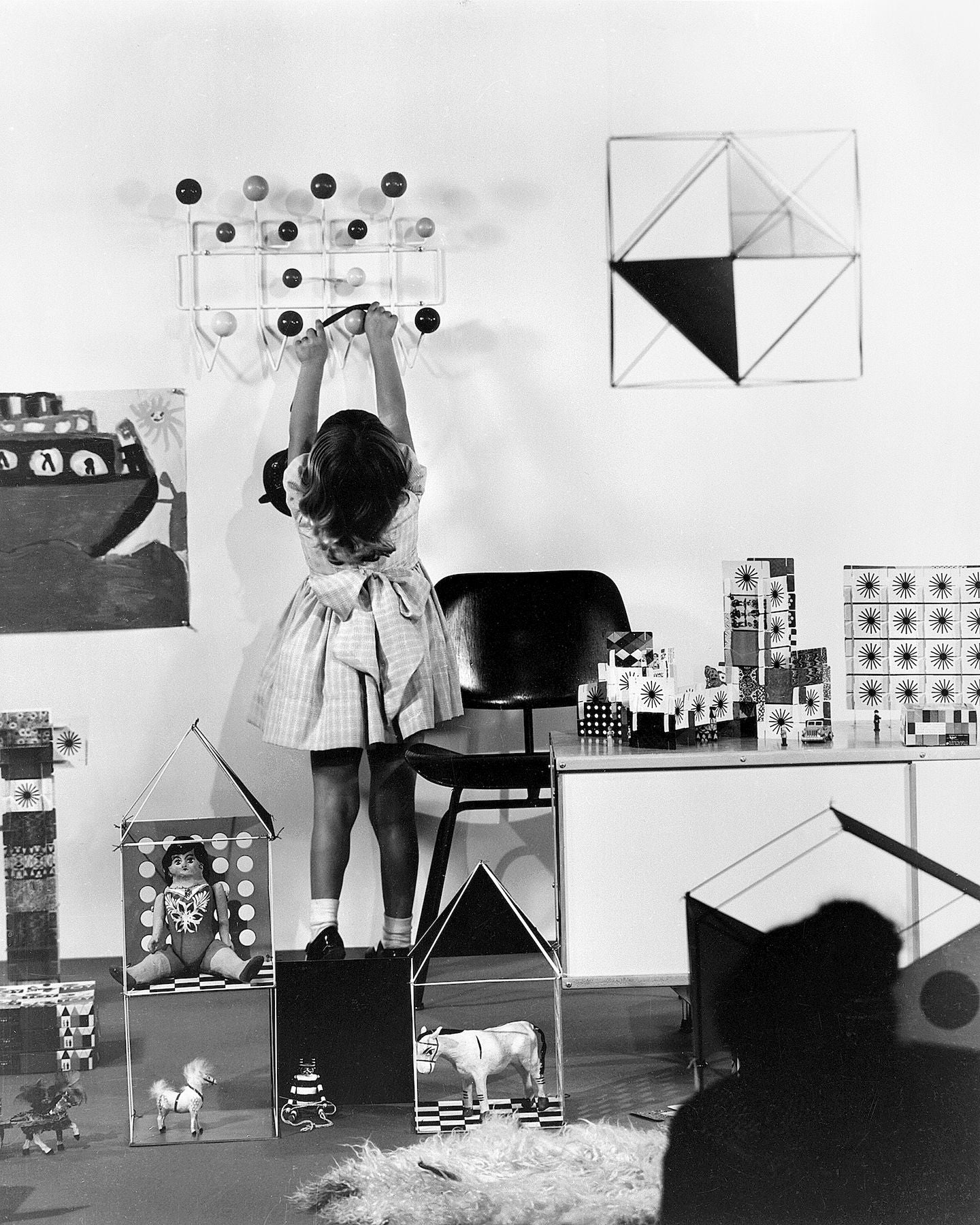 Eames kapstok 'hang it all' warm