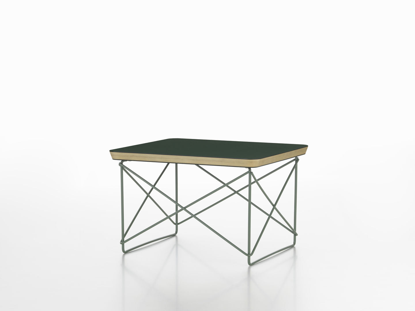 Eames Occasional Table LTR linoleum Jade - onderstel Sea Foam Green