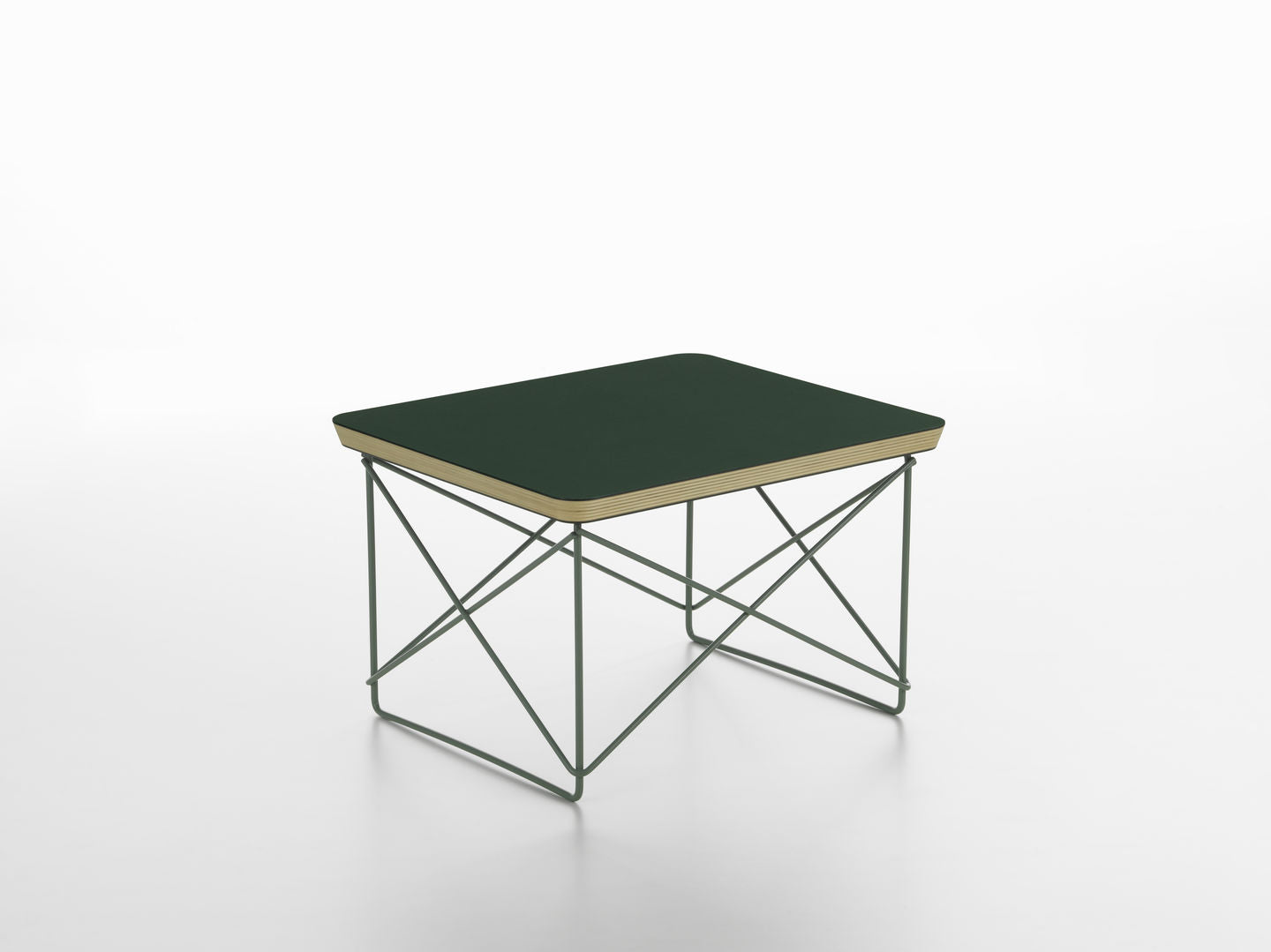 Eames Occasional Table LTR linoleum Jade - onderstel Sea Foam Green