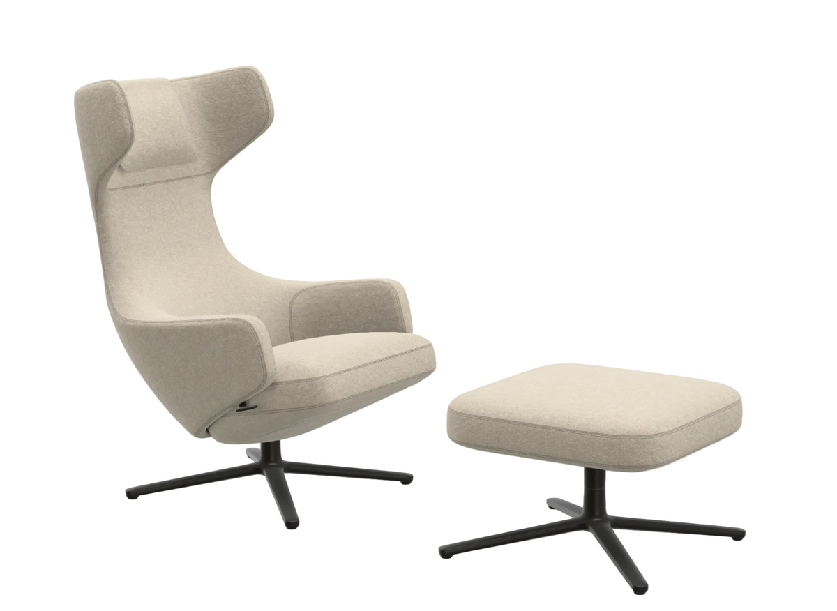 Promotie: fauteuil Grand Repos + Ottoman cadeau - (stof Nubia)