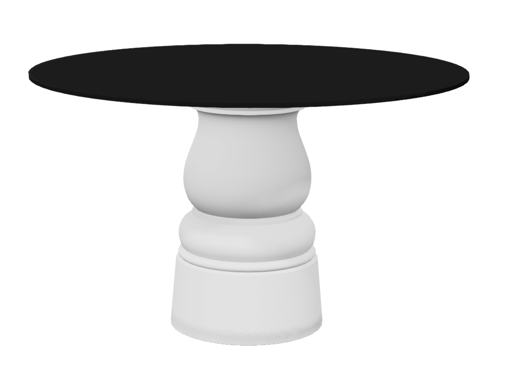 Container Table New Antiques HPL wit - Ø 120 cm.