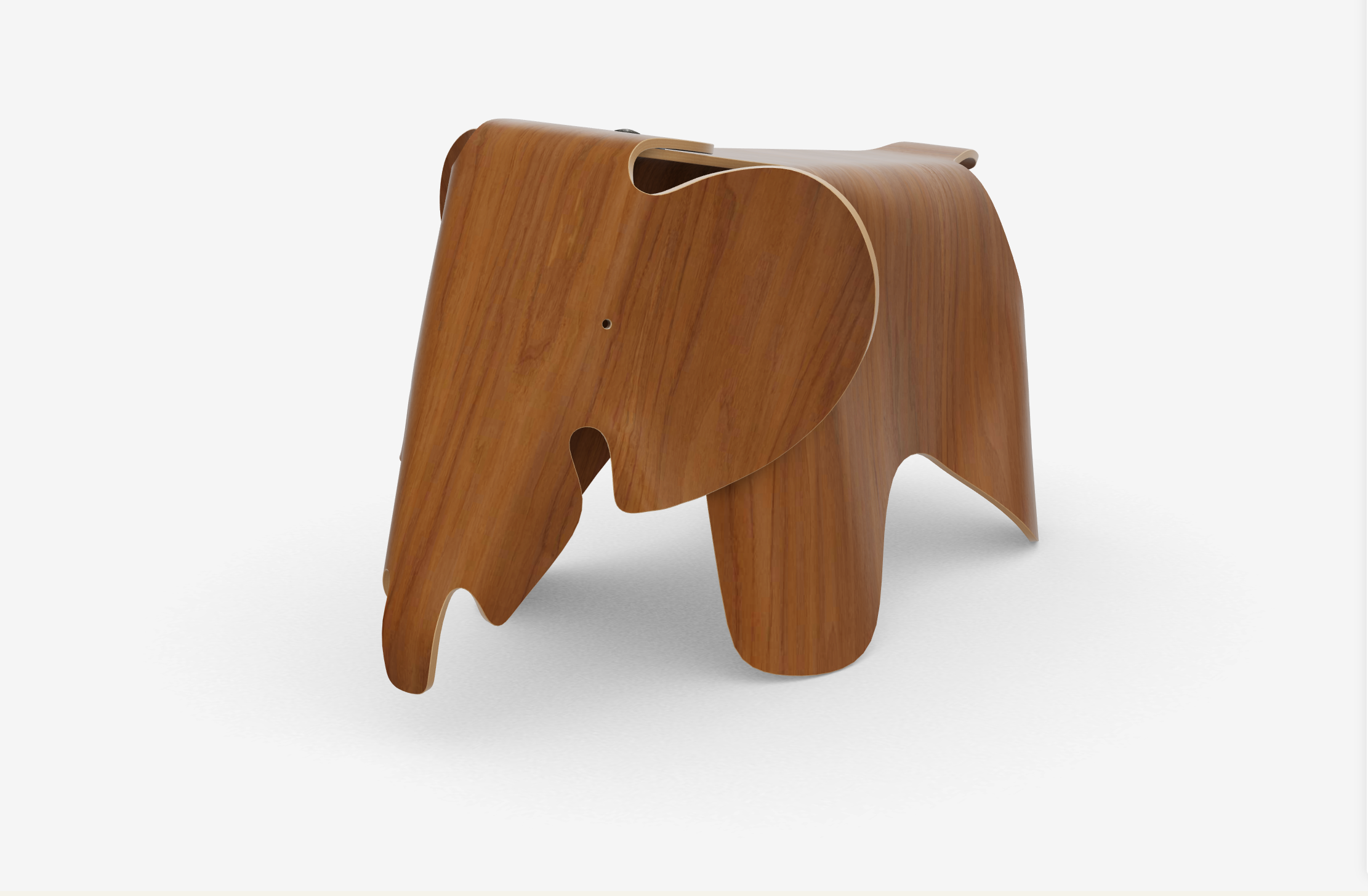 Eames Elephant plywood notenhout