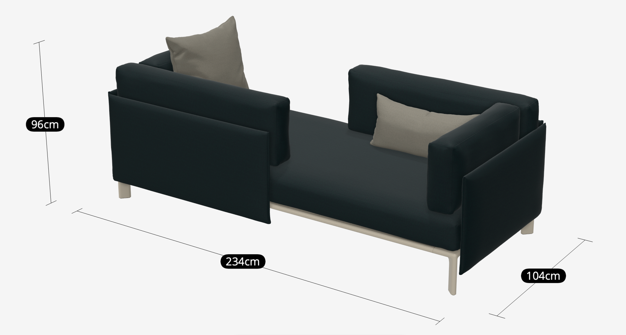 Anagram Sofa - vrije opstelling Hola Sea Green