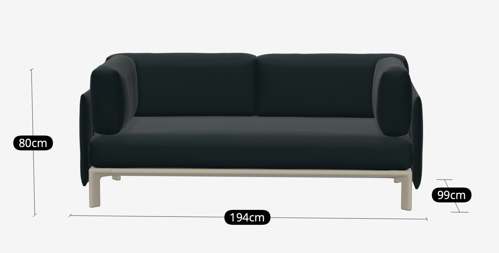 Anagram Sofa - 2 zits Hola Sea Green
