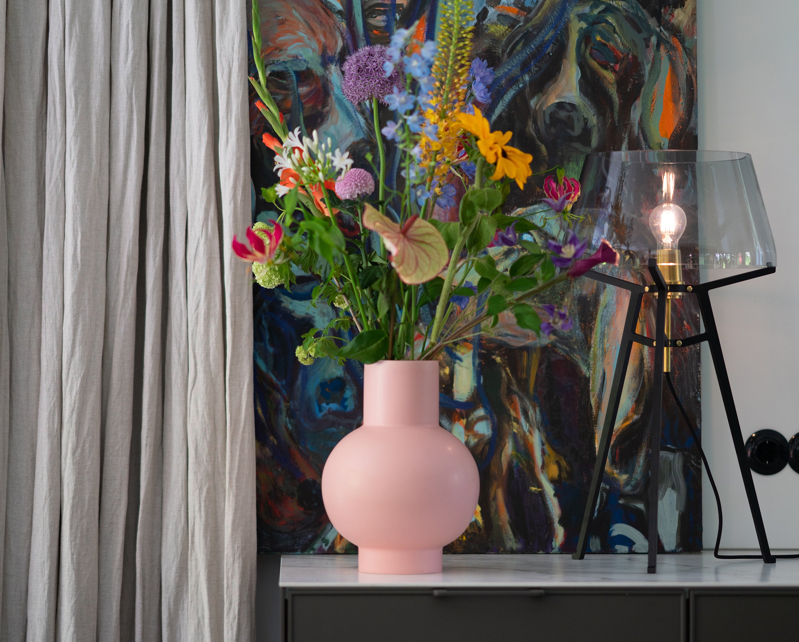 Ella tafellamp neutral grey