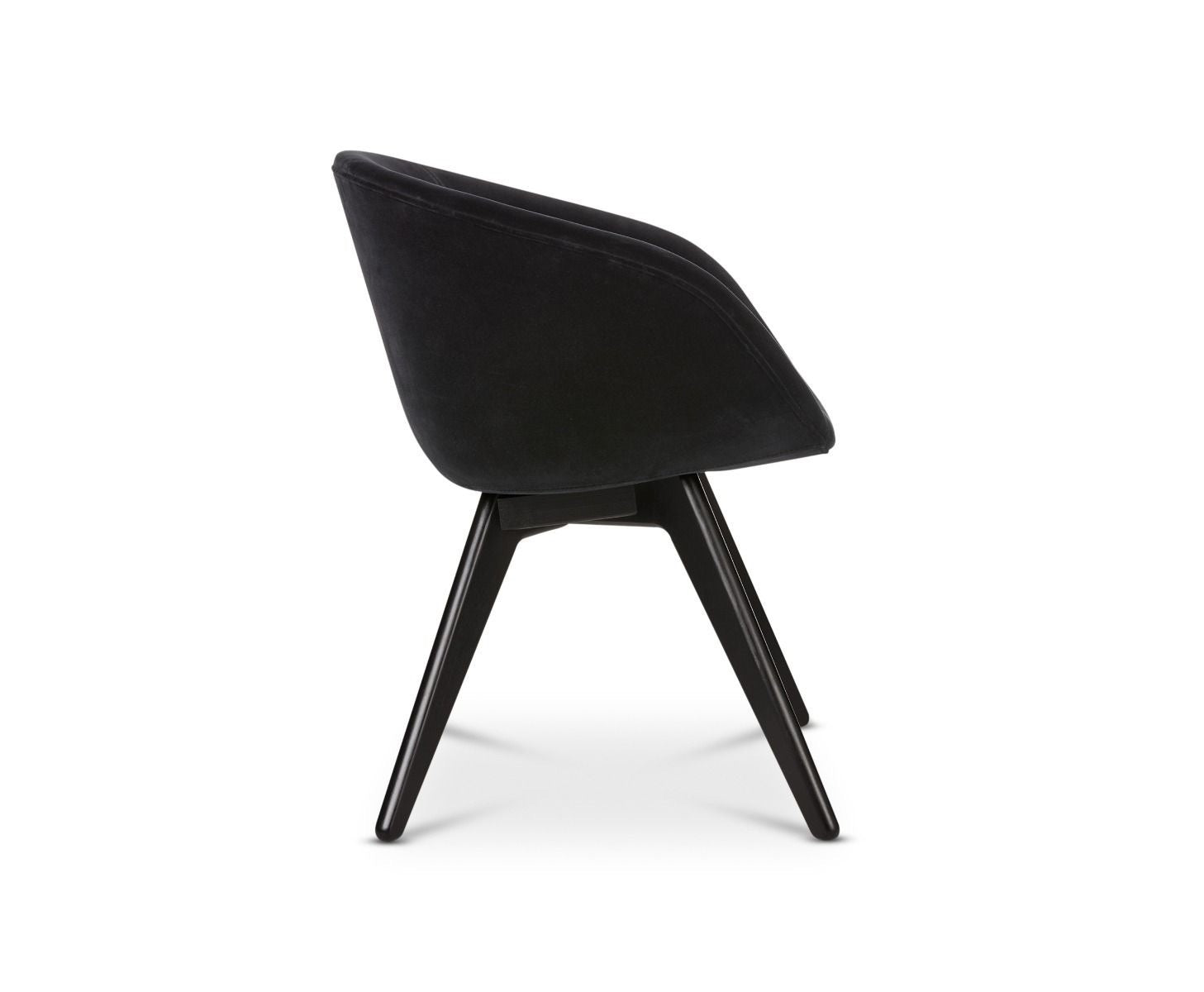 Scoop chair - black velvet