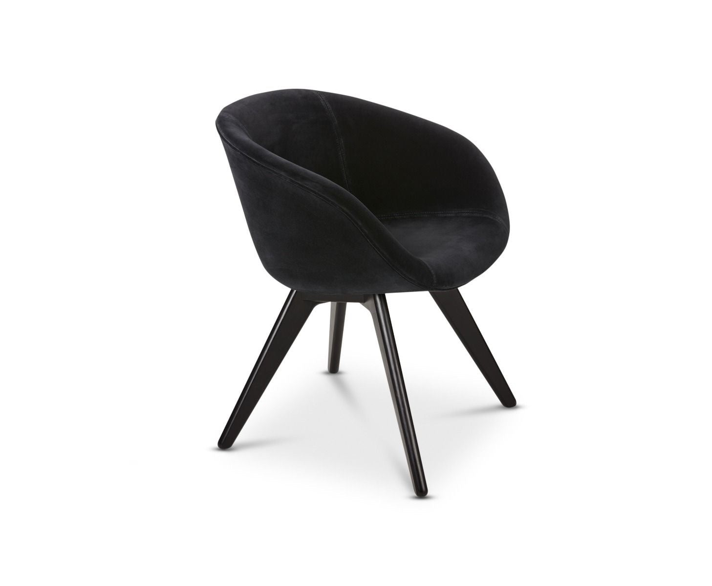 Scoop chair - black velvet