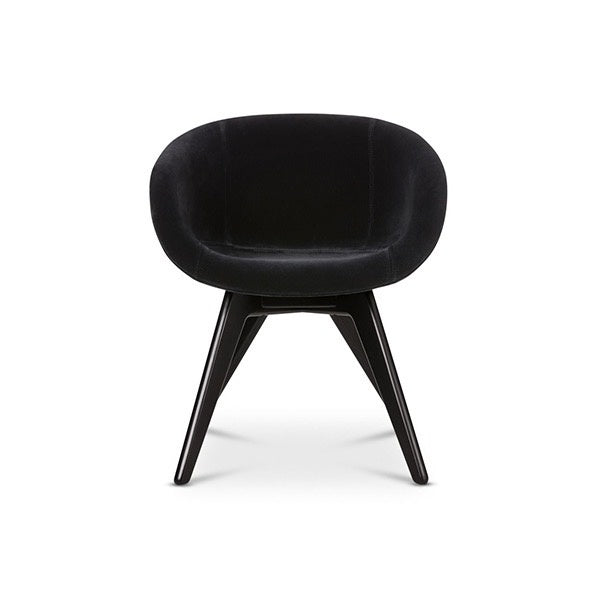 Scoop chair - black velvet