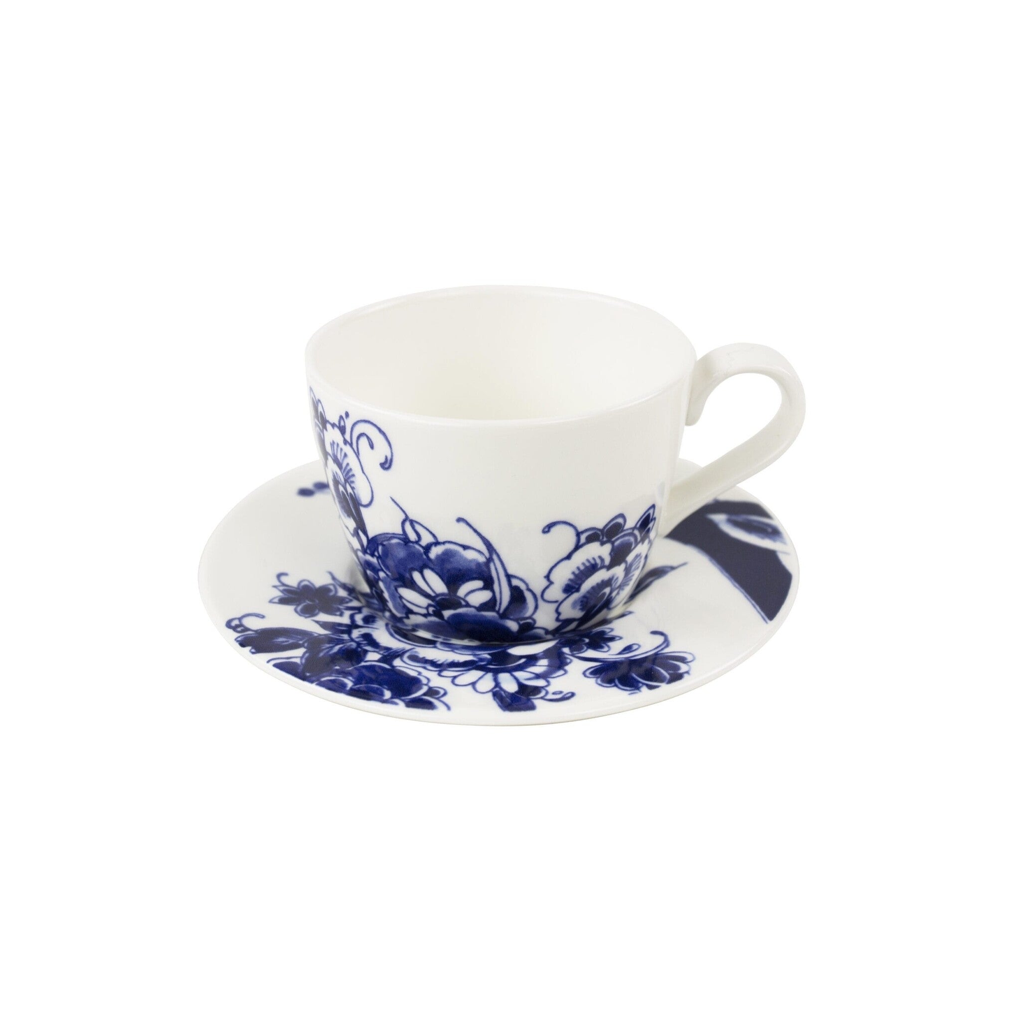 Royal Delft koffiekop- & schotel set van 2 - Peacock Symphony - kop & schotel set van 2