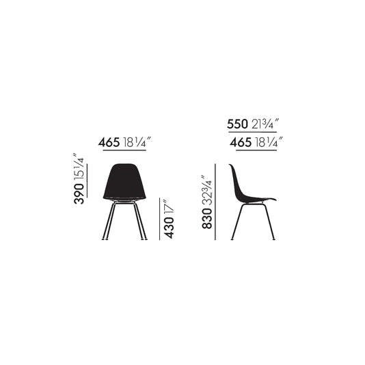 Eames Fiberglass Side chair DSX - wit