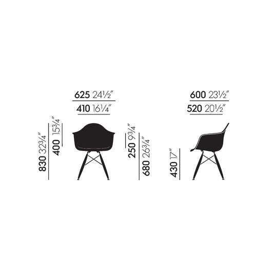 vitra Eames Fiberglass Armchair DAW