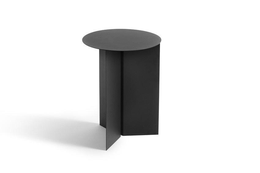 Hay Design bijzettafel Slit rond - zwart - Ø 35 cm.