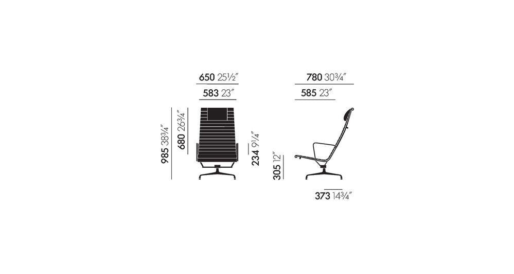 vitra Eames Aluminium Chair EA 124 - Hopsak